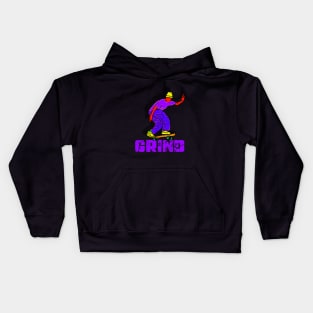 skateboarding on the street Kids Hoodie